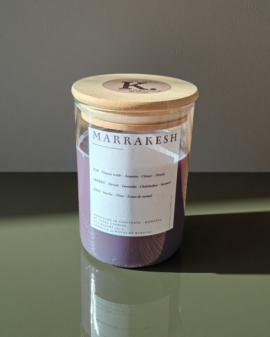 Lumânare MARRAKESH/350g - Menta, Lavandă, Mosc