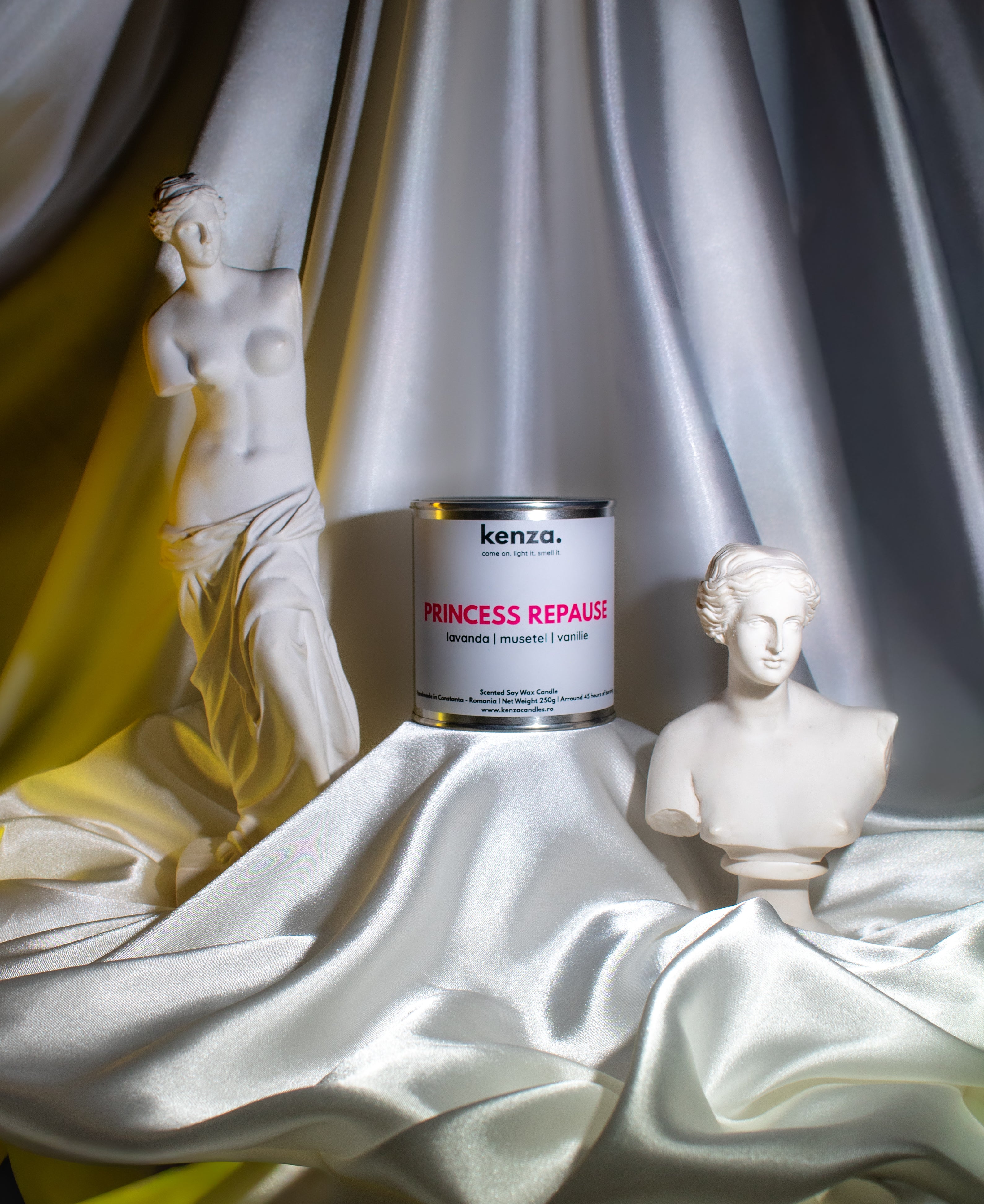 Lumânare PRINCESS REPAUSE/250g - Lavandă, Mușețel, Vanilie