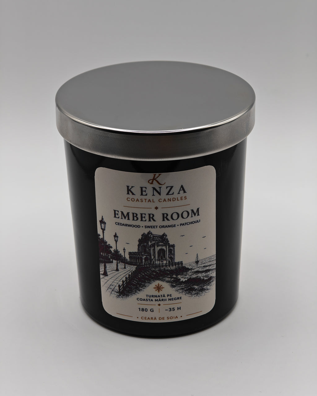 Lumânare EMBER ROOM/180 g - Lemn de cedru, Iasomie, Portocală