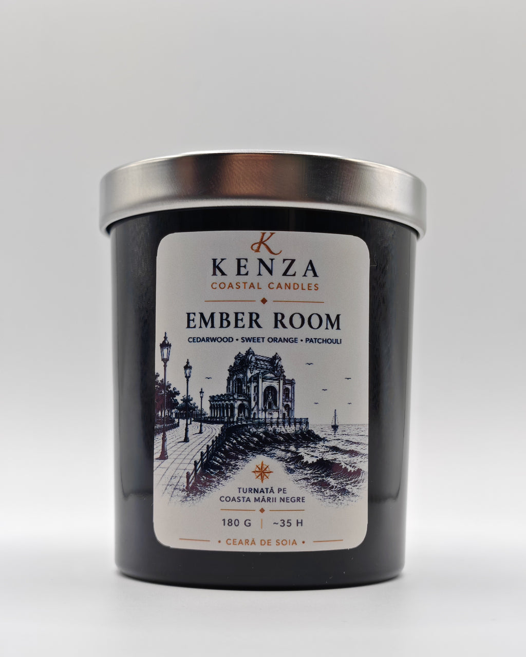 Lumânare EMBER ROOM/180 g - Lemn de cedru, Iasomie, Portocală