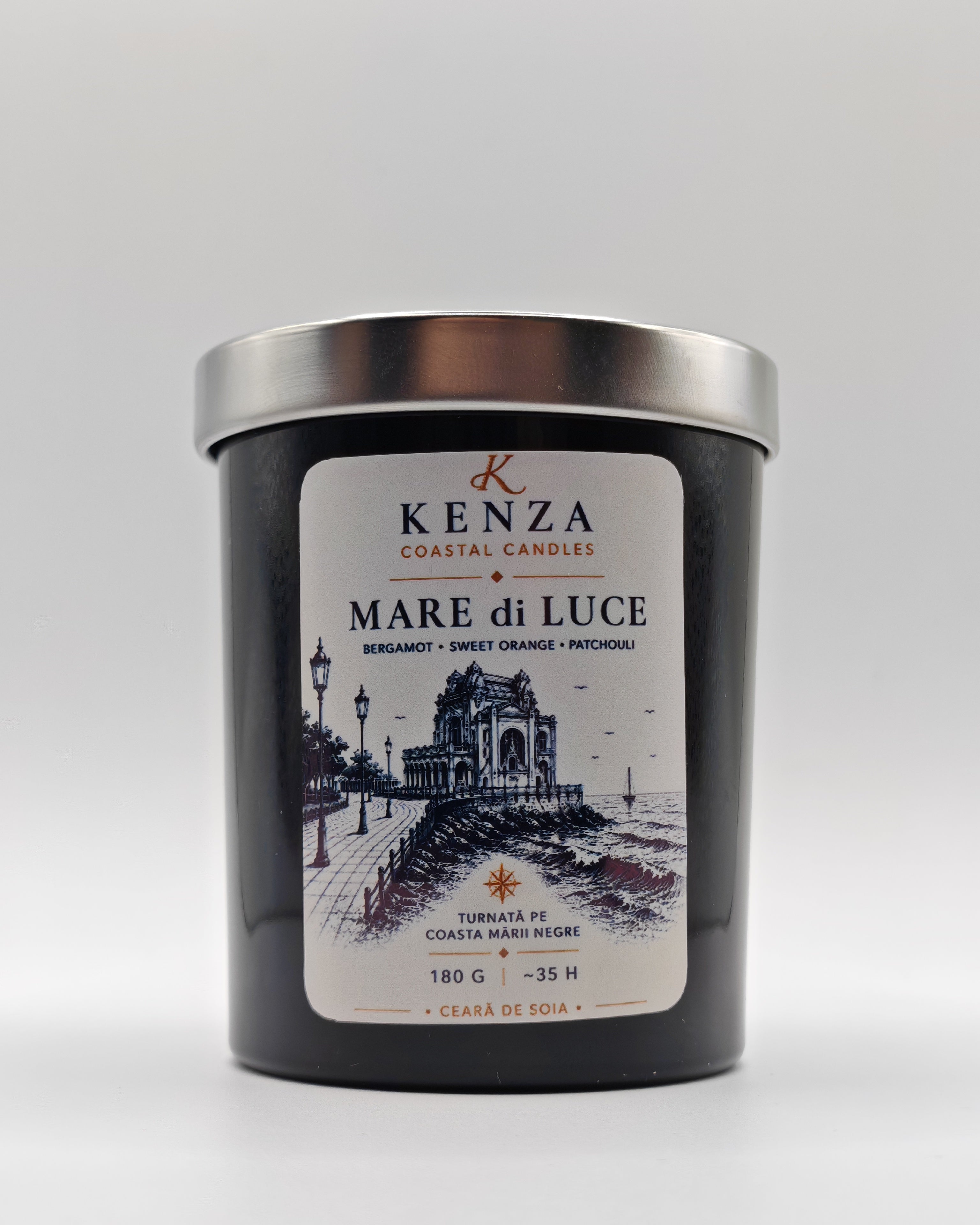 Lumânare MARE di LUCE/180 g - Portocală dulce, Bergamotă, Patchouli