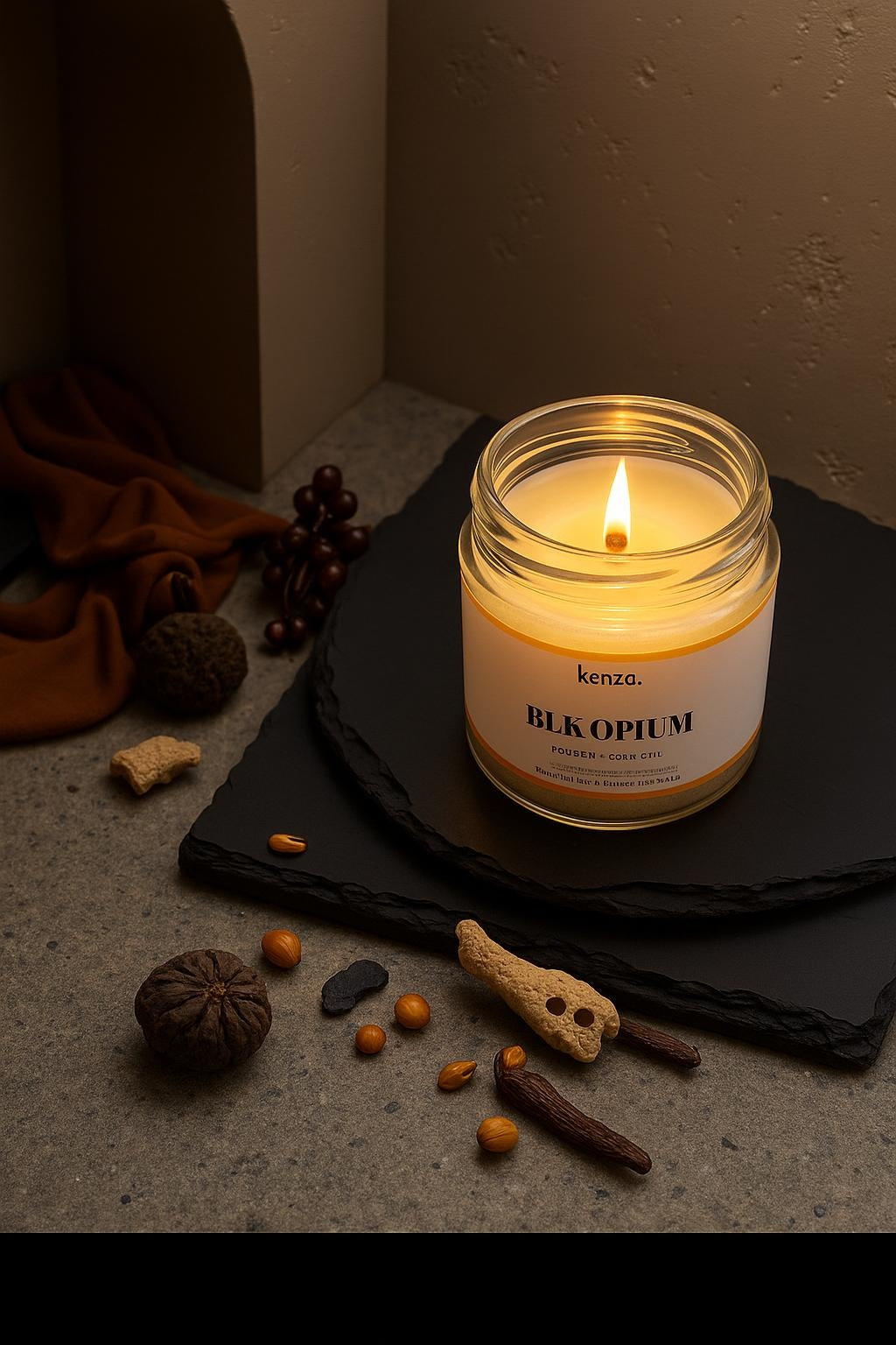 Lumanare Kenza BLK OPIUM 180g colectia primavara vara